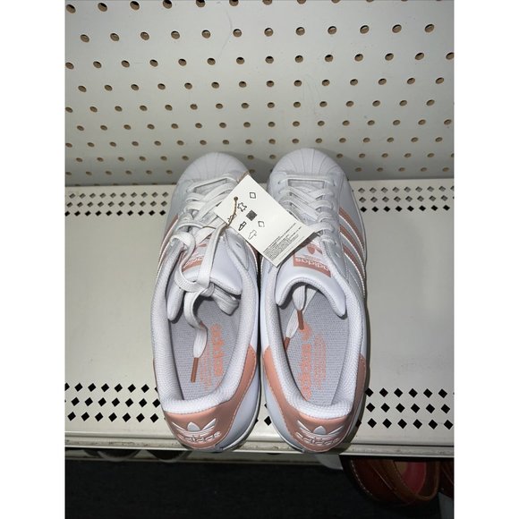 adidas White and Pink Athletic Shoes - Picture 2 of 8